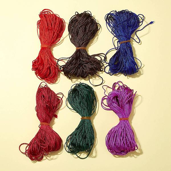 

PandaHall 6 Bundle 6 Colors Nylon Thread Nylon String for Beading Jewelry Making, Mixed Color, 1mm, about 26.24 yards(24m)/bundle, 1..., Multicolor