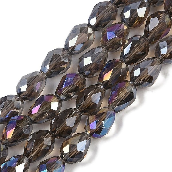 Transparentes perles de verre de galvanoplastie brins