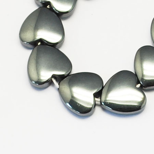 

PandaHall Non-magnetic Synthetic Hematite Beads Strands, Grade A, Heart, Black, 10x11x4mm Non-magnetic Hematite Heart Black
