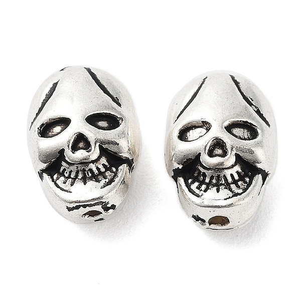 

PandaHall Tibetan Style Alloy Beads, Cadmium Free & Lead Free, Skull, Antique Silver, 11x8x6mm, Hole: 1.2mm, about 578pcs/1000g Alloy Skull