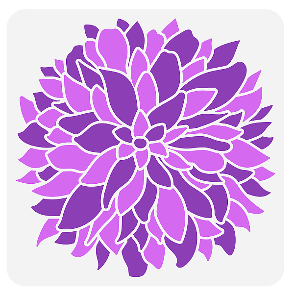 

PandaHall FINGERINSPIRE Dahlia Stencil for Painting 11.8x11.8inch Reusable Dahlia Flower Drawing Stencil Plastic DIY Craft Art Plants...