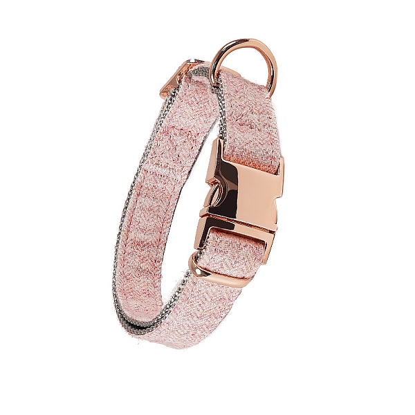 

PandaHall Nylon Dog Collar with Rose Gold Iron Quick Release Buckle, Adjustable Safety Collar for Dog Pet, Pink, 450~650x20mm Nylon Pink