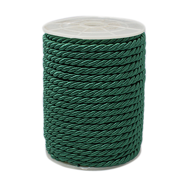 

PandaHall Twisted Nylon Thread, Dark Cyan, 5mm, about 18~19yards/roll(16.4m~17.3m/roll) Nylon Cyan