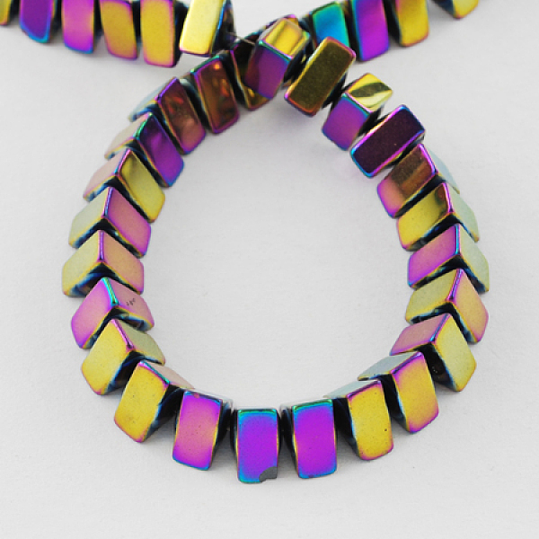 

PandaHall Non-magnetic Synthetic Hematite Beads Strands, Grade A, Triangle, Multi-color Plated, 7x8x4mm, Hole: 1mm Non-magnetic Hematite...