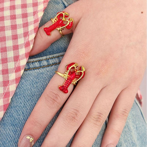 Brass Enamel Cuff R… - image