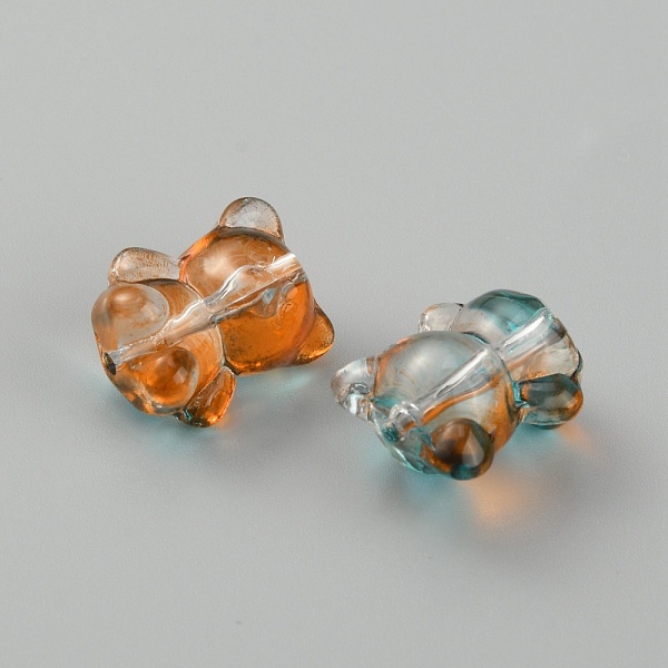 

PandaHall Handmade Lampwork Beads, Bear, Dark Orange, 14x11.5~12x9mm, Hole: 1mm Lampwork Bear