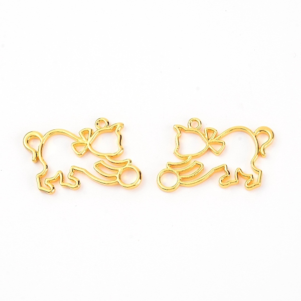 

PandaHall Zinc Alloy Open Back Bezel, Cat, Golden, 24x35x2mm, Hole: 2mm Alloy Cat Shape