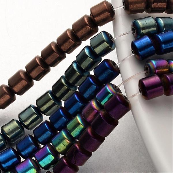 

PandaHall Electroplate Non-magnetic Synthetic Hematite Bead Strands, Column, Mixed Color, 6x6mm, Hole: 1mm, about 67pcs/strand, 15.7 inch...
