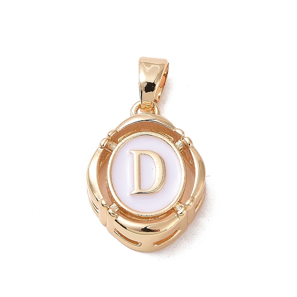 

PandaHall 304 Stainless Steel Enamel Pendants, Oval with Letter, Golden, White, Letter.D, 15.5x11.5x4mm, Hole: 4.5x2.5mm Stainless...