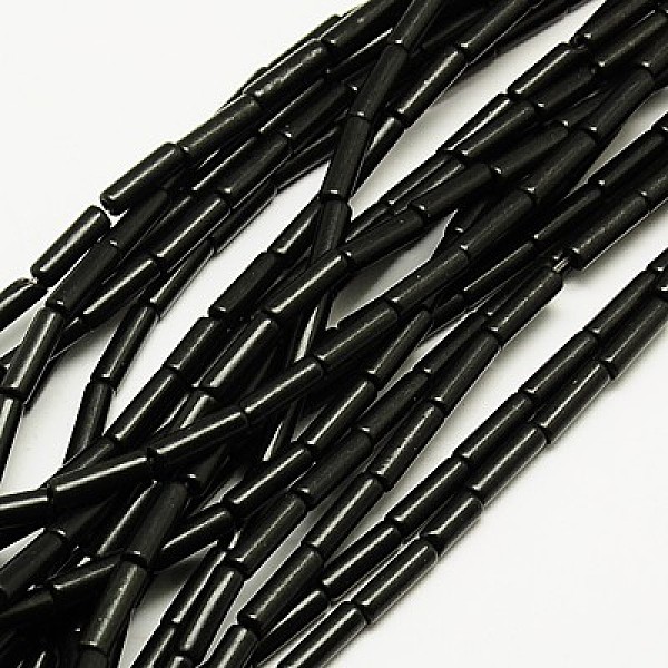 

PandaHall Synthetic Turquoise Beads Strands, Dyed, Column, Black, 13x4mm, Hole: 1mm, about 32pcs/strand, 16 inch Synthetic Turquoise Column...