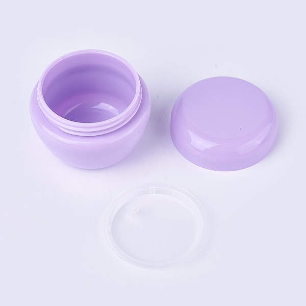 

PandaHall 30g PP Plastic Refillable Cream Jar, with Screw Lid & Inner Cover, Empty Portable Cosmetic Containers, Mushroom, Lilac..., Purple