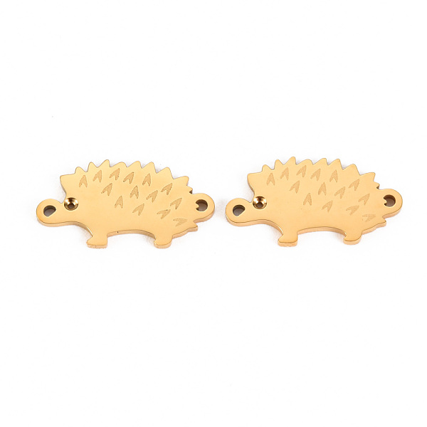 

PandaHall 304 Stainless Steel Link Connector Rhinestone Settings, Laser Cut, Hedgehog, Real 14K Gold Plated, Fit for 1mm Rhinestone...