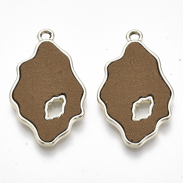 

PandaHall Alloy Pendants, with Cloth, Light Gold, Camel, 33x19.5x2mm, Hole: 2mm Cloth Others Brown