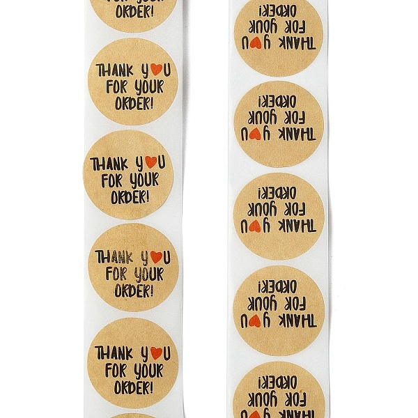 

PandaHall (Defective Closeout Sale: Wrong Pattern), Thank You Stickers, Self-Adhesive Paper Gift Tag Stickers, Adhesive Labels On A Roll for..., Orange