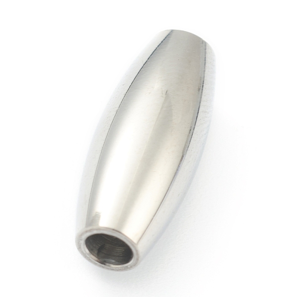 

PandaHall 304 Stainless Steel Magnetic Clasps with Glue-in Ends, Column, Stainless Steel Color, 18x7mm, Hole: 3mm 304 Stainless Steel Column