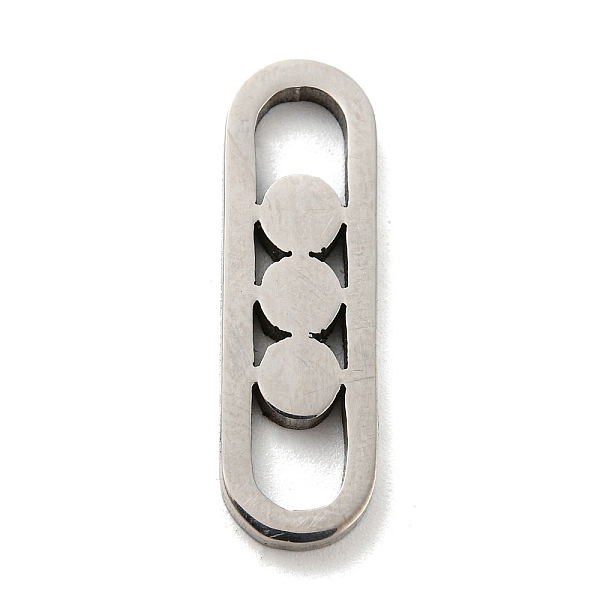 

PandaHall 304 Stainless Steel Pendants, Oval with Flat Round Charm, Stainless Steel Color, 24x7x2mm, Hole: 4x4.5mm 304 Stainless Steel Oval