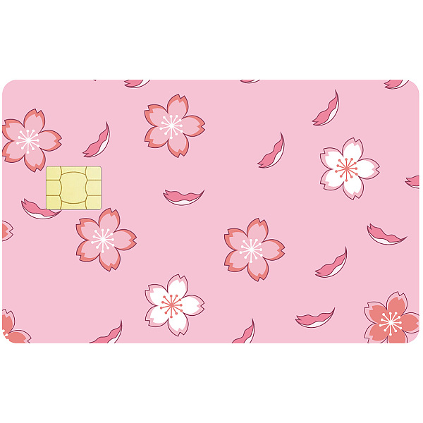 

PandaHall PVC Plastic Waterproof Card Stickers, Self-adhesion Card Skin for Bank Card Decor, Rectangle, March Cherry Blossom, 186.3x137.3mm...