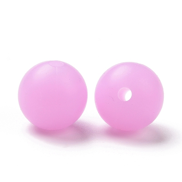 

PandaHall Luminous Silicone Beads, Chewing Beads For Teethers, DIY Nursing Necklaces Making, Round, Violet, 12x11.5mm, Hole: 2mm Silicone..., Purple