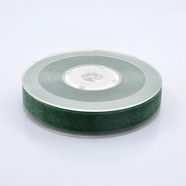 

PandaHall Polyester Velvet Ribbon for Gift Packing and Festival Decoration, Green, 5/8 inch(15mm), about 25yards/roll(22.86m/roll) Velvet...