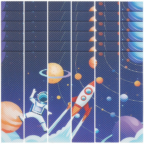 

PandaHall CRASPIRE PEVA & Waterproof PVC Plastic Paper Stickers Set, for Suitcase, Phone and Cups, Rectangle, Space Theme Pattern, Space...