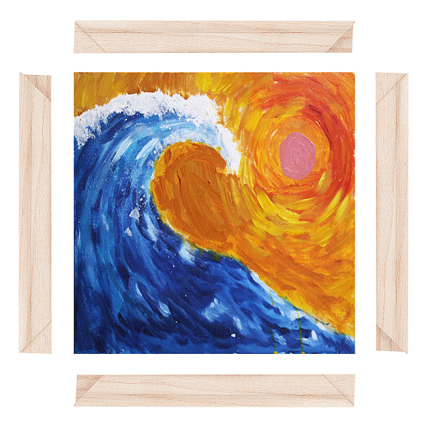 

PandaHall Candlenut Frame Slats, Rectangle, BurlyWood, Finished Product: 25x25x1.5cm Wood Rectangle Orange
