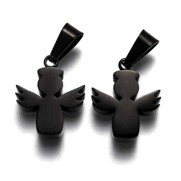 

PandaHall 304 Stainless Steel Pendants, Manual Polishing, Angel, Electrophoresis Black, 16.5x13x3.5mm, Hole: 3x7mm 304 Stainless Steel Angel...