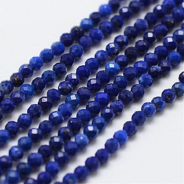 

PandaHall Natural Lapis Lazuli Bead Strands, Round, Faceted, Grade AA, 2~2.5mm, Hole: 0.5mm, about 156pcs/strand, 15.3 inch(39cm) Lapis...