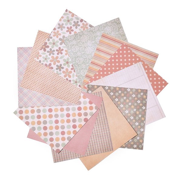

PandaHall Scrapbook Paper Pad, for DIY Album Scrapbook, Greeting Card, Background Paper, Square, Colorful, Floral Pattern, 15.2x15.2x0.02cm...