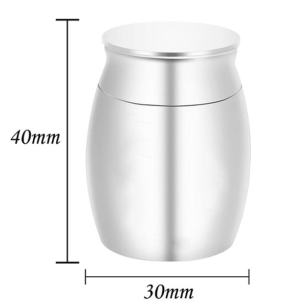 

PandaHall Alloy Cremation Urn, For Commemorate Kinsfolk Cremains Container, Column, Silver, 40.5x30mm Alloy Column Silver