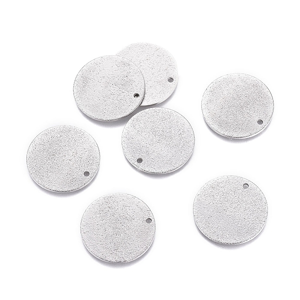 

PandaHall 304 Stainless Steel Pendants, Textured, Flat Round, Stainless Steel Color, 20x1mm, Hole: 1.4mm 304 Stainless Steel Flat Round
