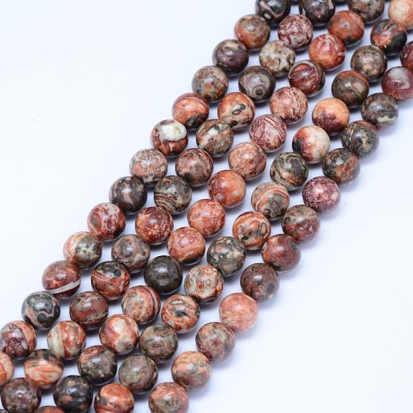 Natural Leopard Skin Jasper Beads Strands