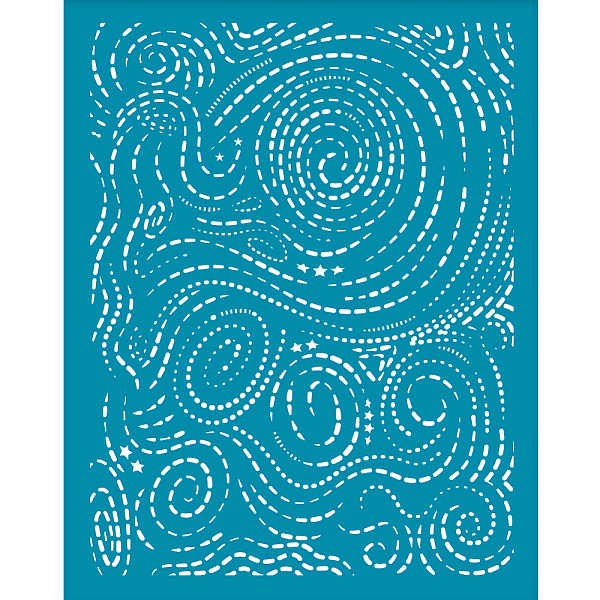 

PandaHall Silk Screen Printing Stencil, for Painting on Wood, DIY Decoration T-Shirt Fabric, Daily Life Pattern, 100x127mm Nylon Others Cyan
