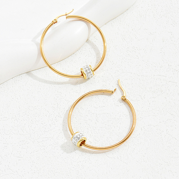 

PandaHall Elegant Geometric Stainless Steel Earrings with 18K Gold Plating for Women Stainless Steel