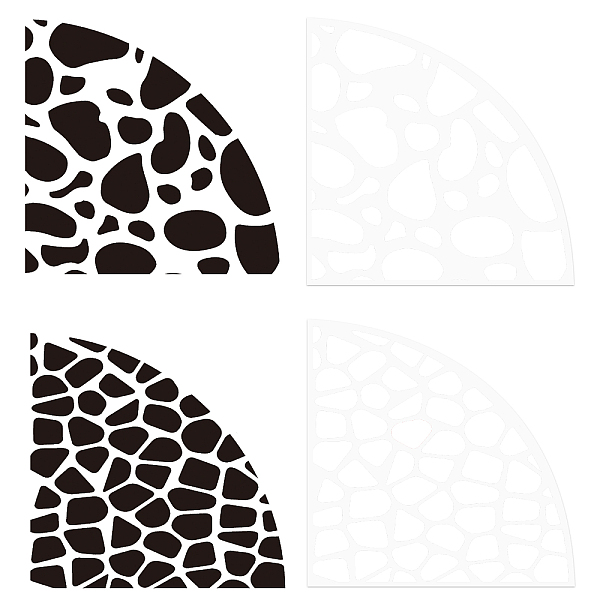 

PandaHall AHANDMAKER 2 Pcs Stone Pattern Acrylic Sleeve Stencil, Plastic Painting Stencil Reusable Art Templates Print Template Reusable...