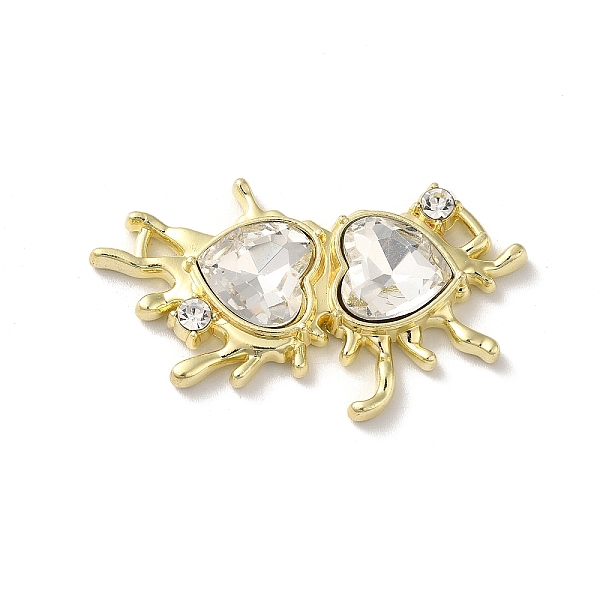 

PandaHall Alloy Connector Charms, Melting Heart Links with Glass, Lead Free & Cadmium Free, Light Gold, Clear, 24x40x6mm, Hole: 2.6x2mm and...
