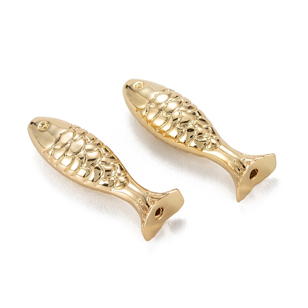 

PandaHall Brass Beads, Long-Lasting Plated, Lead Free & Nickel Free & Cadmium Free, Fish, Real 18K Gold Plated, 21x6.5x5mm, Hole: 1mm Brass...