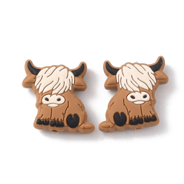 

PandaHall Yak Food Grade Silicone Beads, Chewing Beads For Teethers, DIY Nursing Necklaces Making, Peru, 27x26.5x8mm, Hole: 2mm Silicone..., Brown