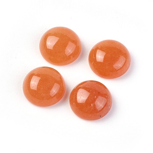

PandaHall Natural Red Aventurine Cabochons, Half Round, 8x3.5~4.5mm Aventurine Half Round