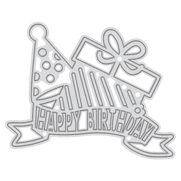 

PandaHall Birthday Carbon Steel Cutting Dies Stencils, for DIY Scrapbooking/Photo Album, Decorative Embossing DIY Paper Card, Birthday Hat...