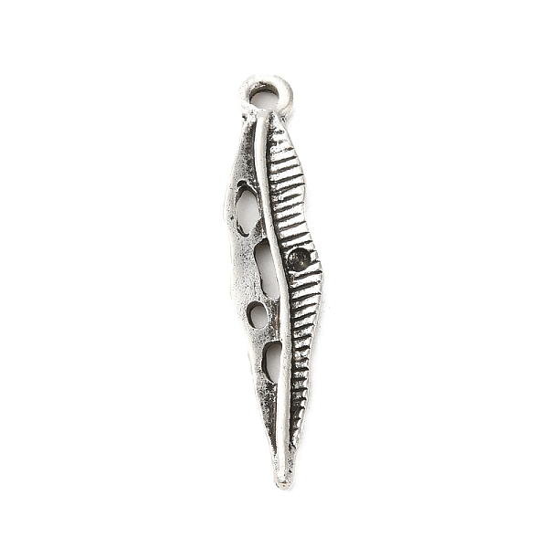 

PandaHall Alloy Pendants, Leaf, Cadmium Free & Lead Free, Antique Silver, 32x7x2mm, Hole: 1.5mm Alloy Leaf