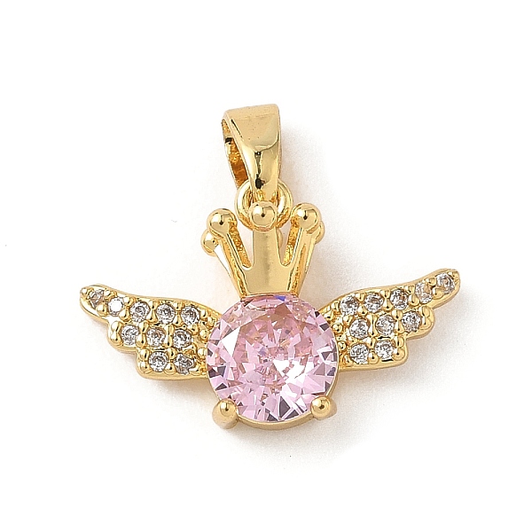 Brass Micro Pave Cubic Zirconia Pendants