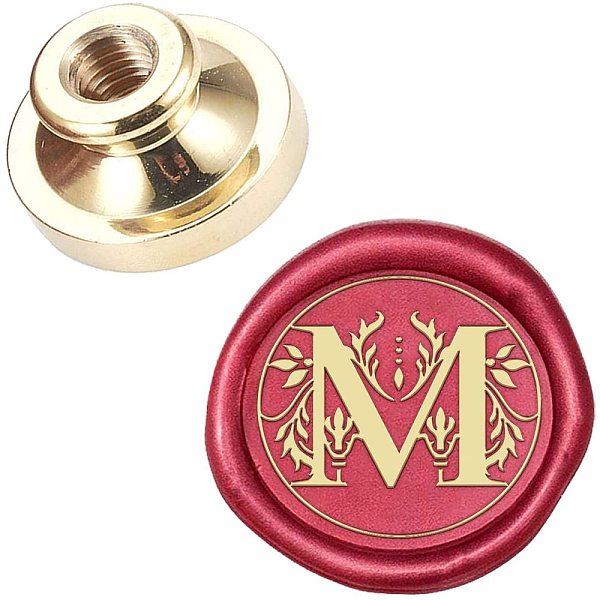 

PandaHall CRASPIRE Wax Seal Stamp Head Letter M Removable Sealing Brass Stamp Head for Creative Gift Envelopes Invitations Cards Decoration...