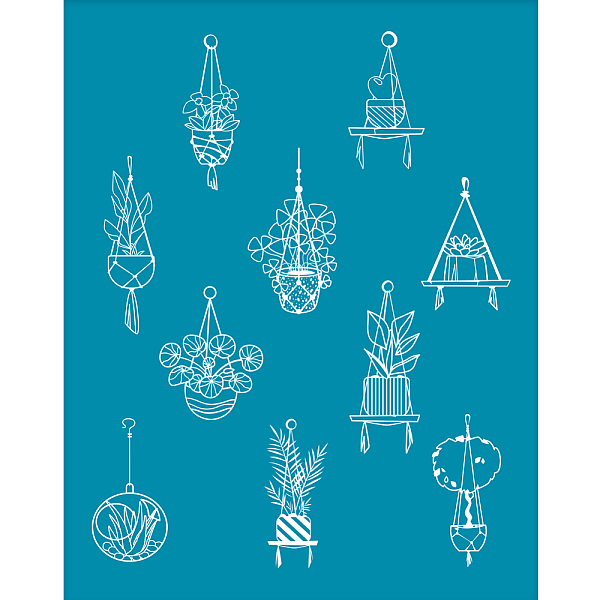 

PandaHall Silk Screen Printing Stencil, for Painting on Wood, DIY Decoration T-Shirt Fabric, Plants Pattern, 100x127mm Nylon Other Plants..., Cyan