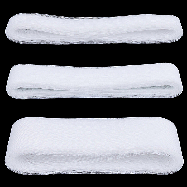 3Rolls 3 Colors Polyester Elastic Mesh Fabric
