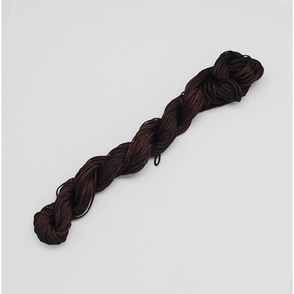

PandaHall Nylon Thread, Nylon Jewelry Cord for Custom Woven Bracelets Making, Coconut Brown, 1mm, about 26m/bundle, 10bundles/bag, about...