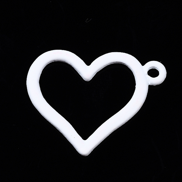 

PandaHall Spray Painted Alloy Pendants, Cadmium Free & Nickel Free & Lead Free, Heart, White, 20.5x25.5x1mm, Hole: 2mm Alloy Heart White