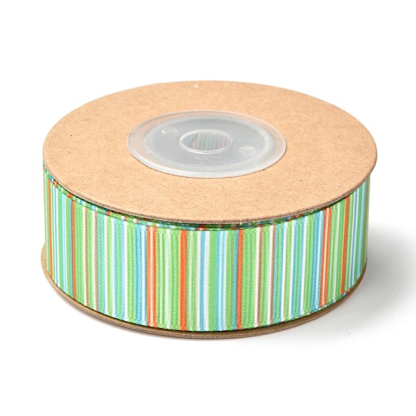 PandaHall Polyester Ribbon, Vertical Grain Pattern, for Gifts Wrapping Party Decorating, Lime, 7/8 inch(23mm), about 10.9yards(10m)/roll...