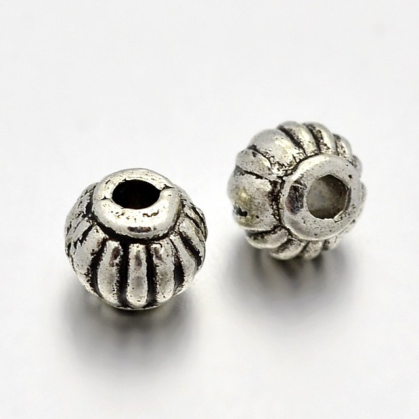 

PandaHall Tibetan Style Alloy Lantern Spacer Beads, Lead Free & Cadmium Free & Nickel Free, Antique Silver, 5x4mm, Hole: 1mm Alloy Lantern