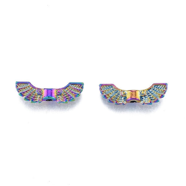 

PandaHall Rack Plating Alloy Bead, Wing, Rainbow Color, 7x21x4.5mm, Hole: 2mm Alloy Wing