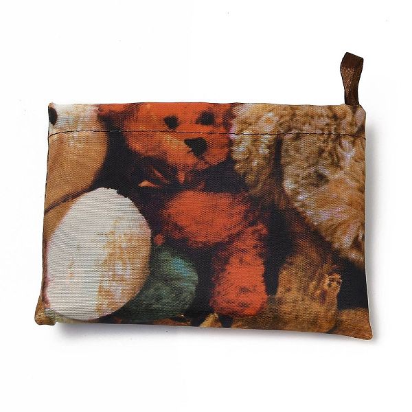 

PandaHall Foldable Eco-Friendly Nylon Grocery Bags, Reusable Waterproof Shopping Tote Bags, with Pouch and Bag Handle, Bear Pattern...